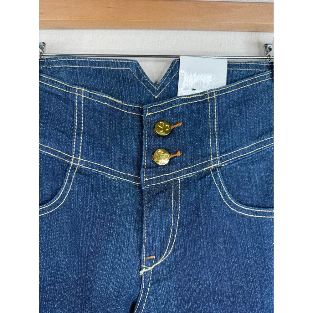 NWT South Pole High Waisted Corset Jeans size 10 Dark Blue Denim
